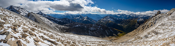 Views back down my ascent slope.