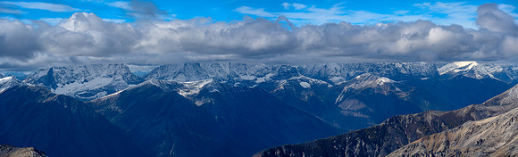 The Rockwall is buried in clouds.