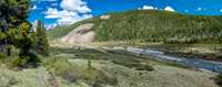 Views over the Ram River from near Sick Man's Camp.