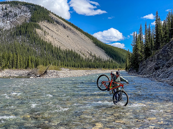 Crossing the Ram River.