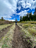 Hiking the South Ram River Trail back to camp.