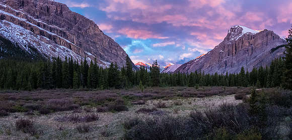 Sunrise over Aries Peak.