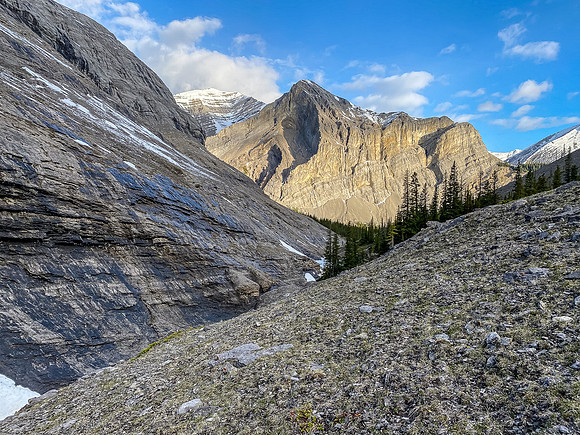 Views back to Aries Peak from the NW valley.