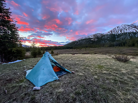Sunrise at camp.