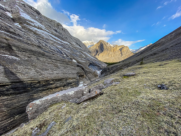 Views back to Aries Peak from the NW valley.