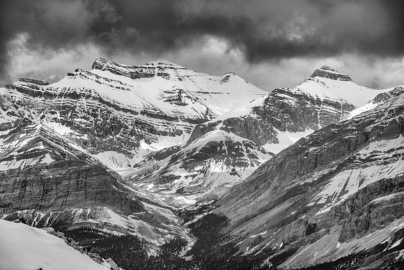 An impressive outlier of Nordic Ridge, "IB79" is taller and is the headwaters for Ram River.