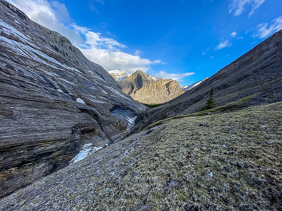 Views back to Aries Peak from the NW valley.