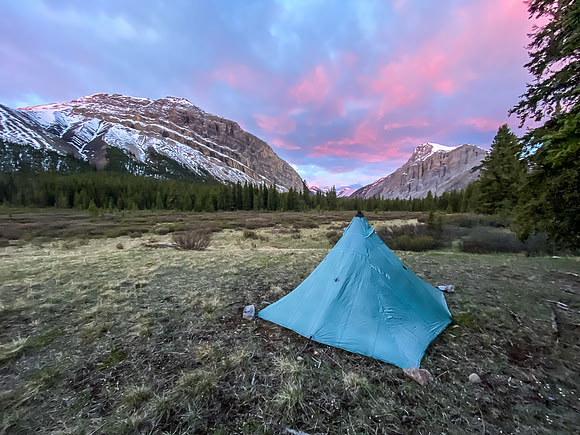 Sunrise at camp.