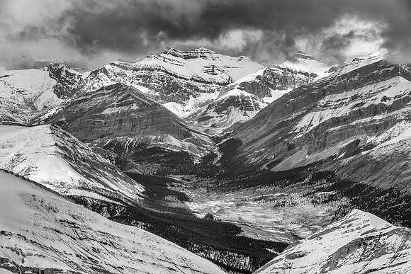 An impressive outlier of Nordic Ridge, "IB79" is taller and is the headwaters for Ram River.