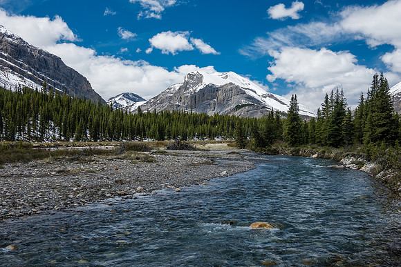 Aries Peak over the Ram River.