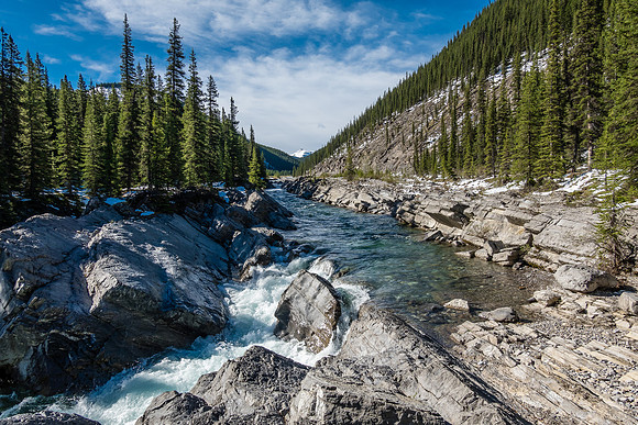 A nice falls along the Ram River.