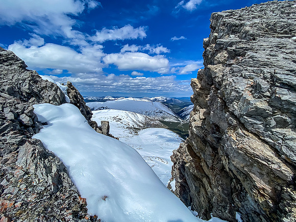 The traverse to Canary Peak.