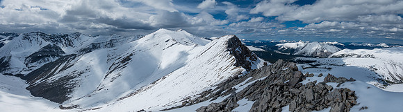 White Rabbit (L), Canary and Hummingbird Peak (R).