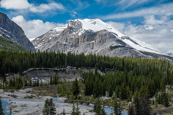 Aries Peak over the Ram River.