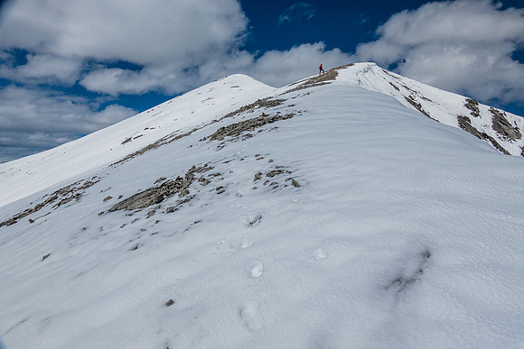 Almost at the first of two false summits.
