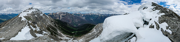 Descending the long south ridge of Mount Shanks.