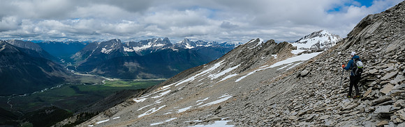 Traversing the south ridge of Mount Shanks.