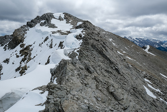 Traversing the south ridge of Mount Shanks.