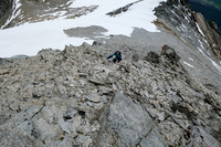 Ascending the summit ridge of Mount Shanks.