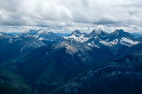 Daer (L), Selkirk, Needle and Split Peak with Lachine at fg left.