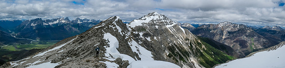 Traversing the south ridge of Mount Shanks.