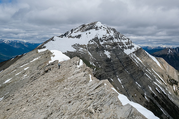 Traversing the south ridge of Mount Shanks.