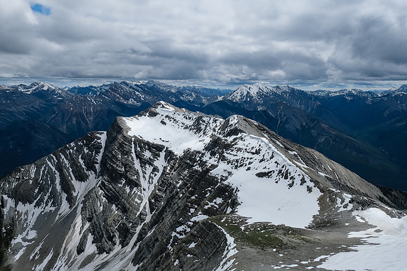 Views back down the long ridge.