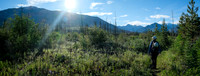 Hiking the Simpson River Trail.
