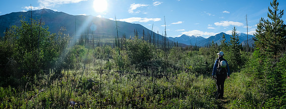 Hiking the Simpson River Trail.