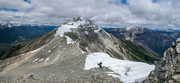Traversing the south ridge of Mount Shanks.