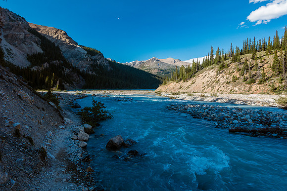 High water after a hot day along the exit trail.
