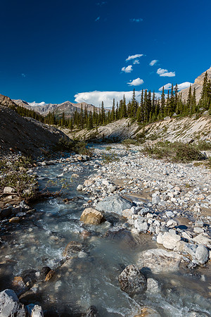 Clear, cold glacial outflow stream.
