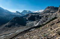 More lovely scenery from on top of the small falls, looking towards Crowfoot Mountain and the Onion