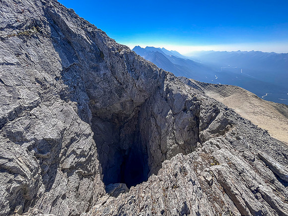 Wardle's Hole on the SW face of Mount Wardle.