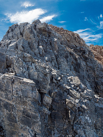 Looking up the north ridge leading to the summit.