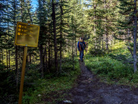 Taking the trail towards Eohippus Lake.