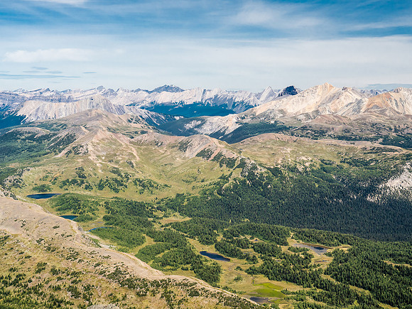 Looking towards the Sunshine Ski Resort over the North Simpson River.