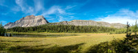 A great view of The Monarch (L) with the Ramparts stretching out towards Healy Pass to the right.