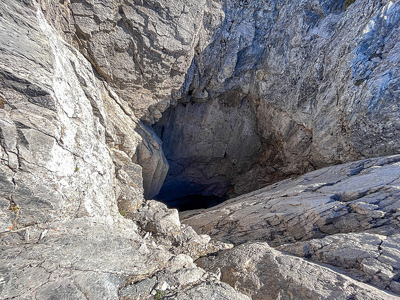 Wardle's Hole on the SW face of Mount Wardle.