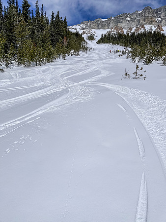 Skiing the slide path.