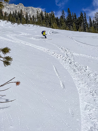 Skiing the slide path.