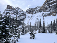Views back to the north Whymper ski route.