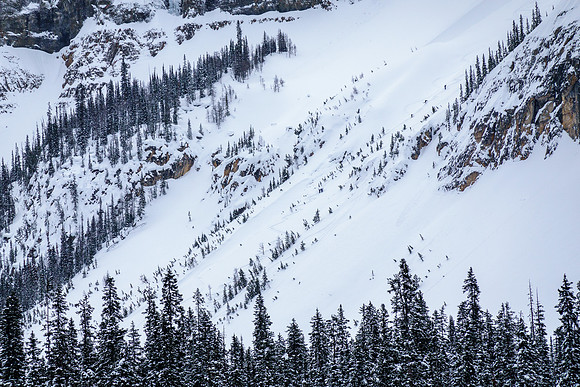 Views back to the north Whymper ski route.