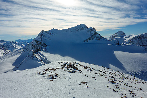 Views south to the north face of Mount Collie.