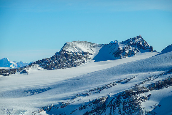 Mount Olive's twin summits with the highest at right.