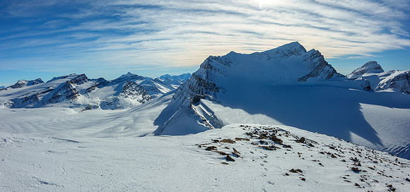 Views south to the north face of Mount Collie.