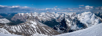 Looking towards Pinto Lake (bottom, center) past Tuft Peak in the foreground. Cirrus at right and Cline at distant center.