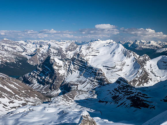 Looking over our ascent route at Mount Coleman which I scrambled with Eric back in 2009.