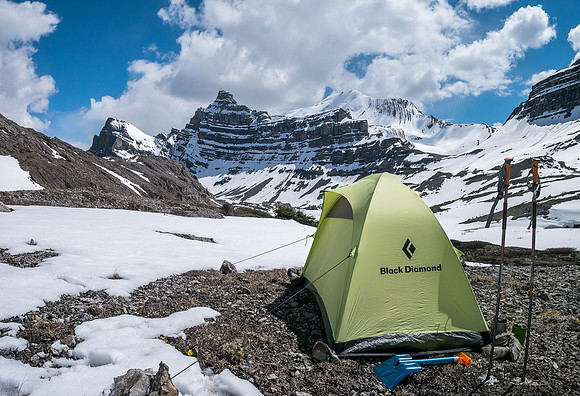 A great place to call home for a night! Looking over the pass to Coleman and Coleman NE2 from our bivy.