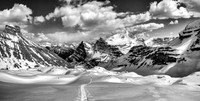 Looking back down on the moraines just off the Huntington Glacier which is to the right here.